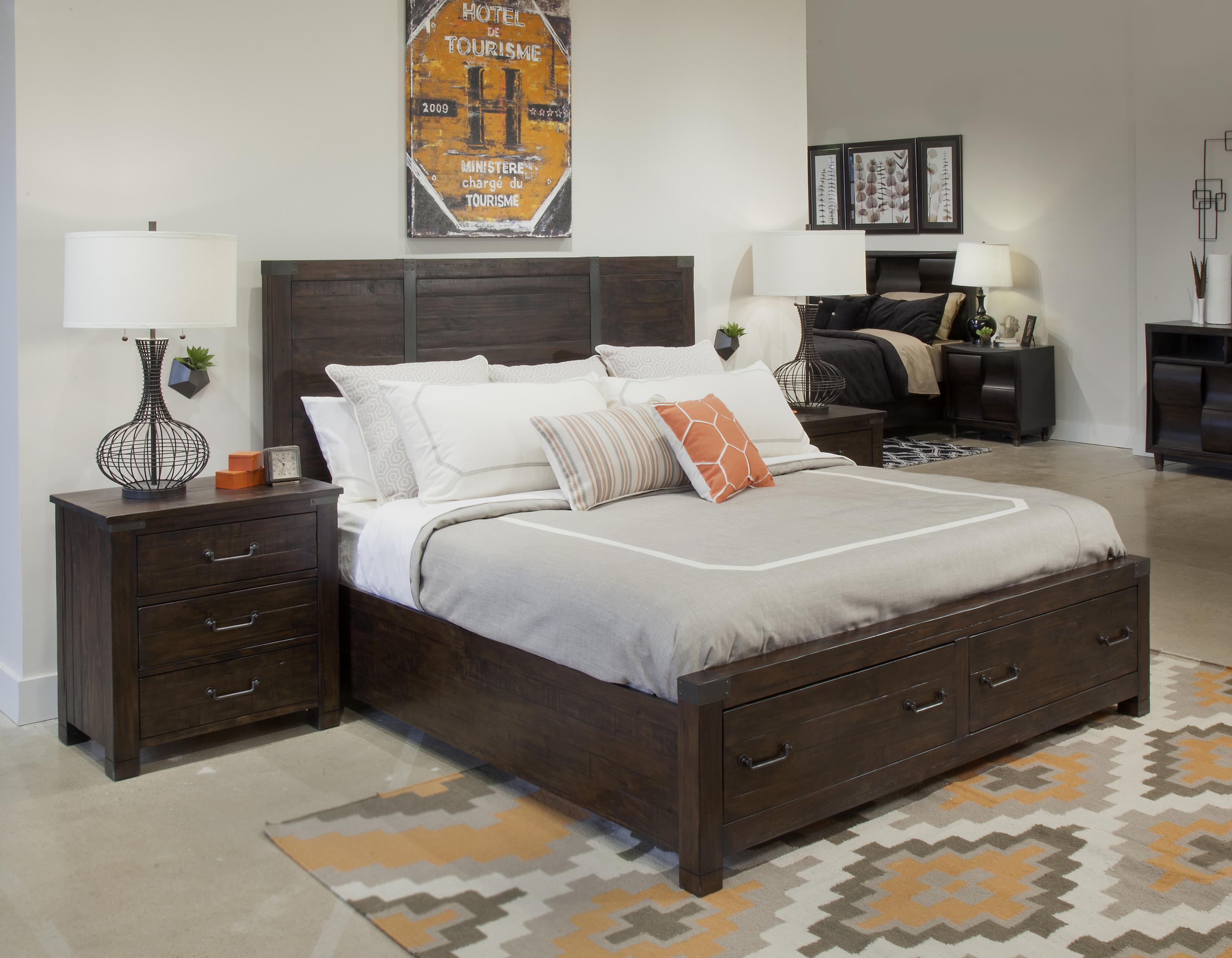 Magnussen Home Pine Hill Bedroom B356101x2+B356155x1 Queen Bedroom